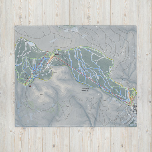 Angel Fire, New Mexico Ski Resort Map Blanket - Powderaddicts