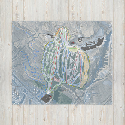 Spirit Mountain, Minnesota Ski Resort Map Blanket - Powderaddicts