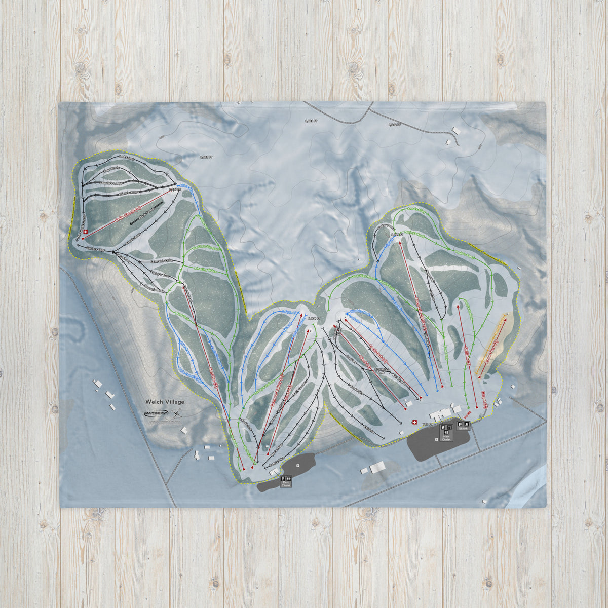 Welch Village, Minnesota Ski Resort Map Blanket