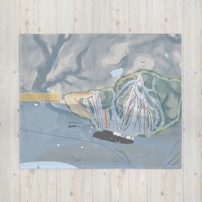 Wild Mountain, Minnesota Ski Resort Map Blanket - Powderaddicts