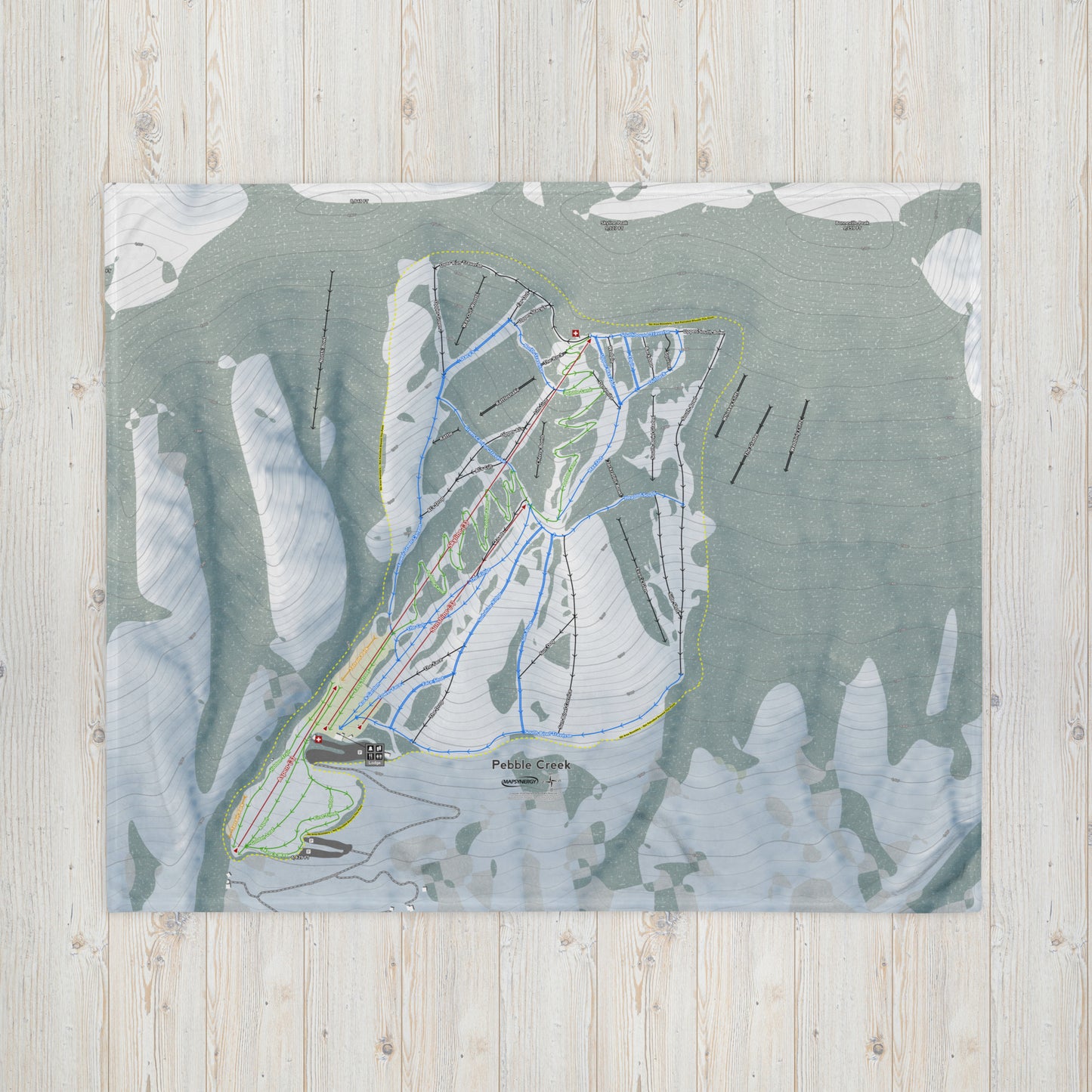 PEBBLE CREEK, IDAHO SKI RESORT MAP BLANKET - Powderaddicts