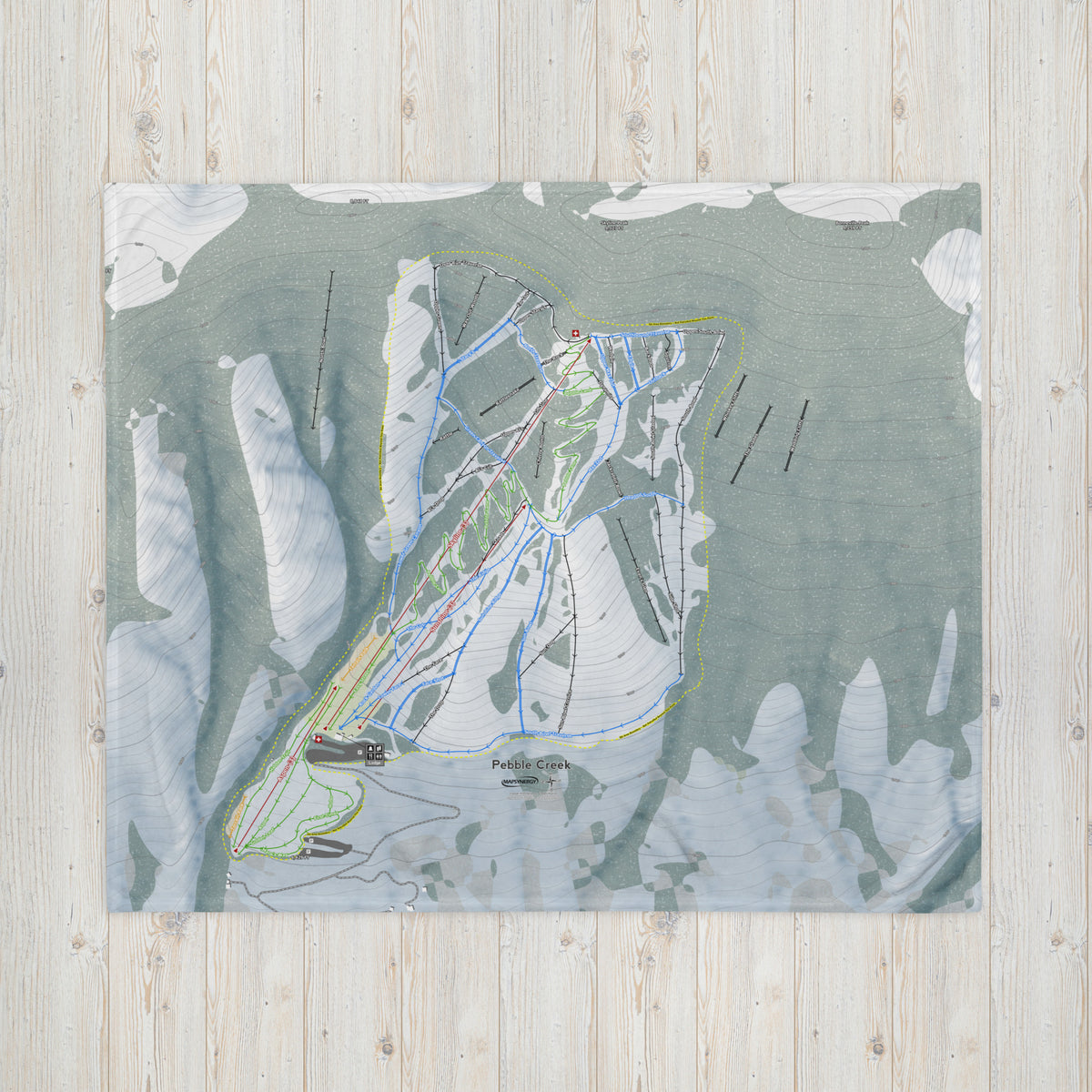 PEBBLE CREEK, IDAHO SKI RESORT MAP BLANKET