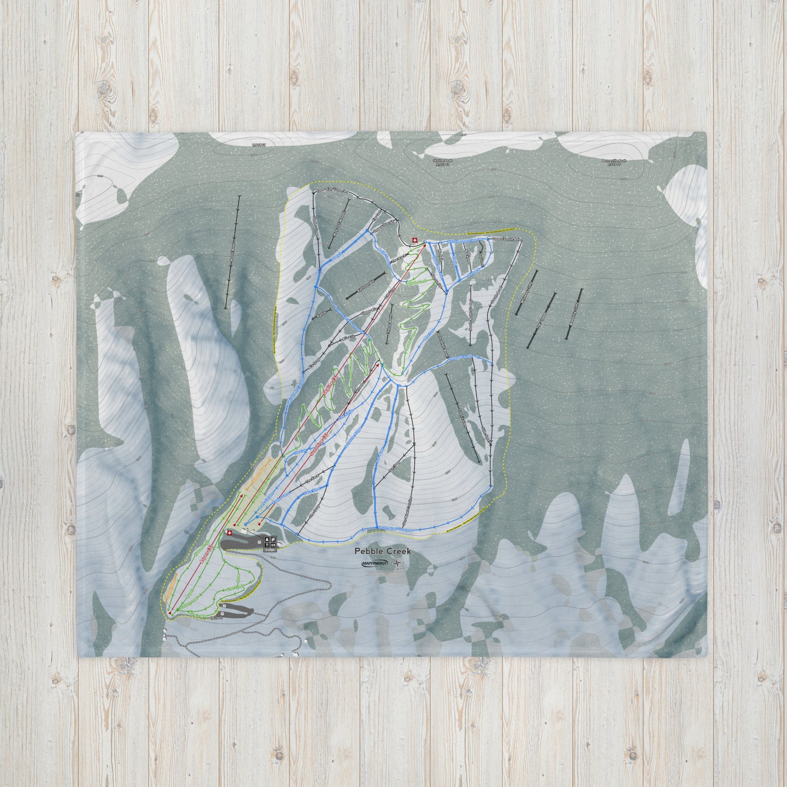 PEBBLE CREEK, IDAHO SKI RESORT MAP BLANKET