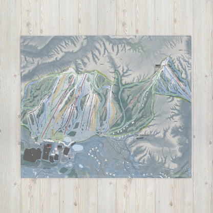 THE HIGHLANDS, MICHIGAN SKI RESORT MAP BLANKET - Powderaddicts
