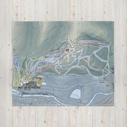 HUNTER MOUNTAIN, NEW YORK SKI RESORT MAP BLANKET - Powderaddicts