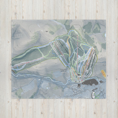 GREEK PEAK, NEW YORK SKI RESORT MAP BLANKET - Powderaddicts