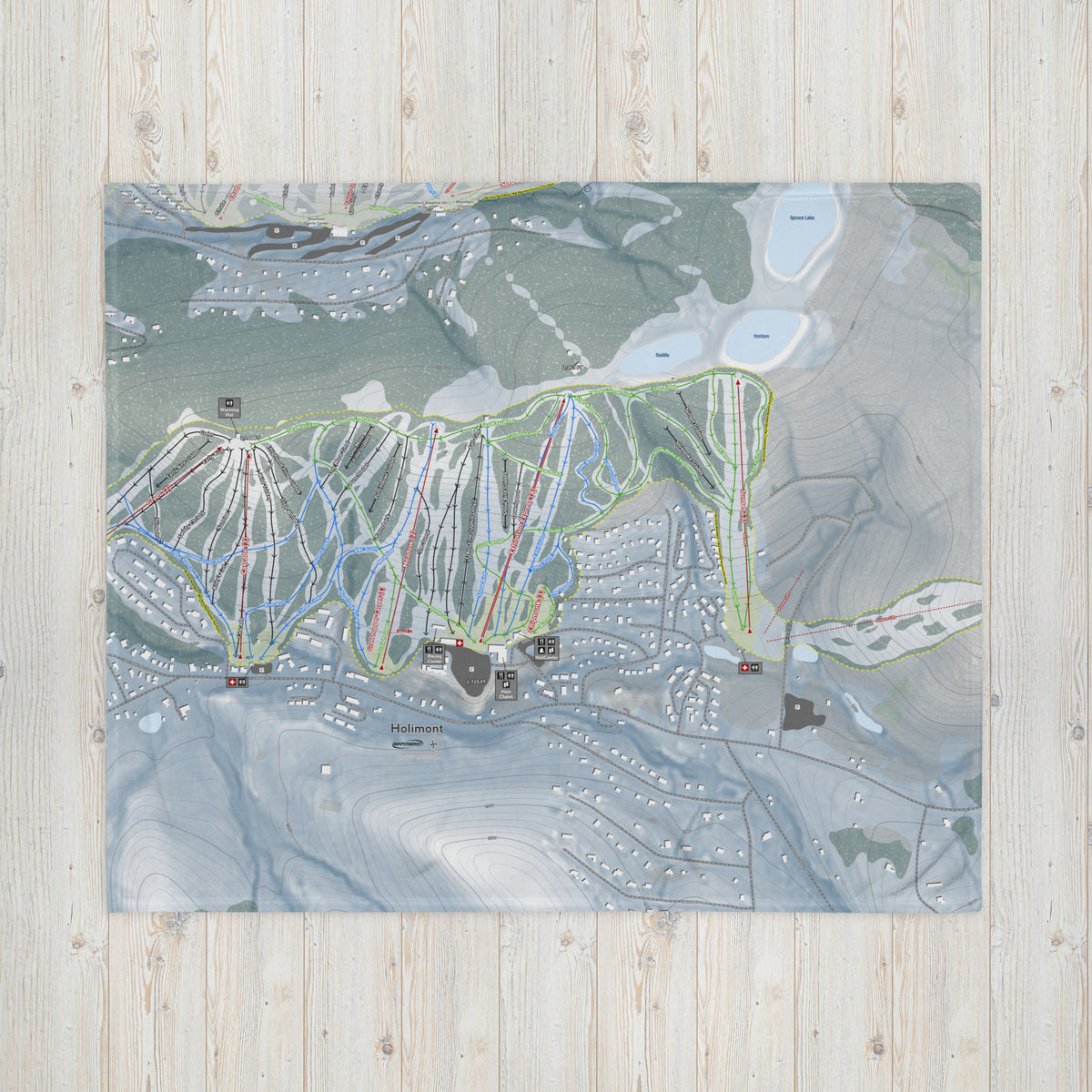 HOLIMONT, NEW YORK SKI RESORT MAP BLANKET