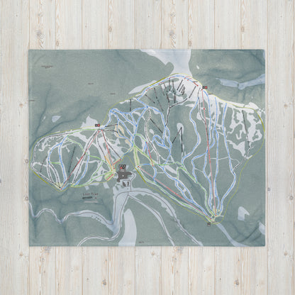 Lost Trail, Montana Ski Resort Map Blanket - Powderaddicts