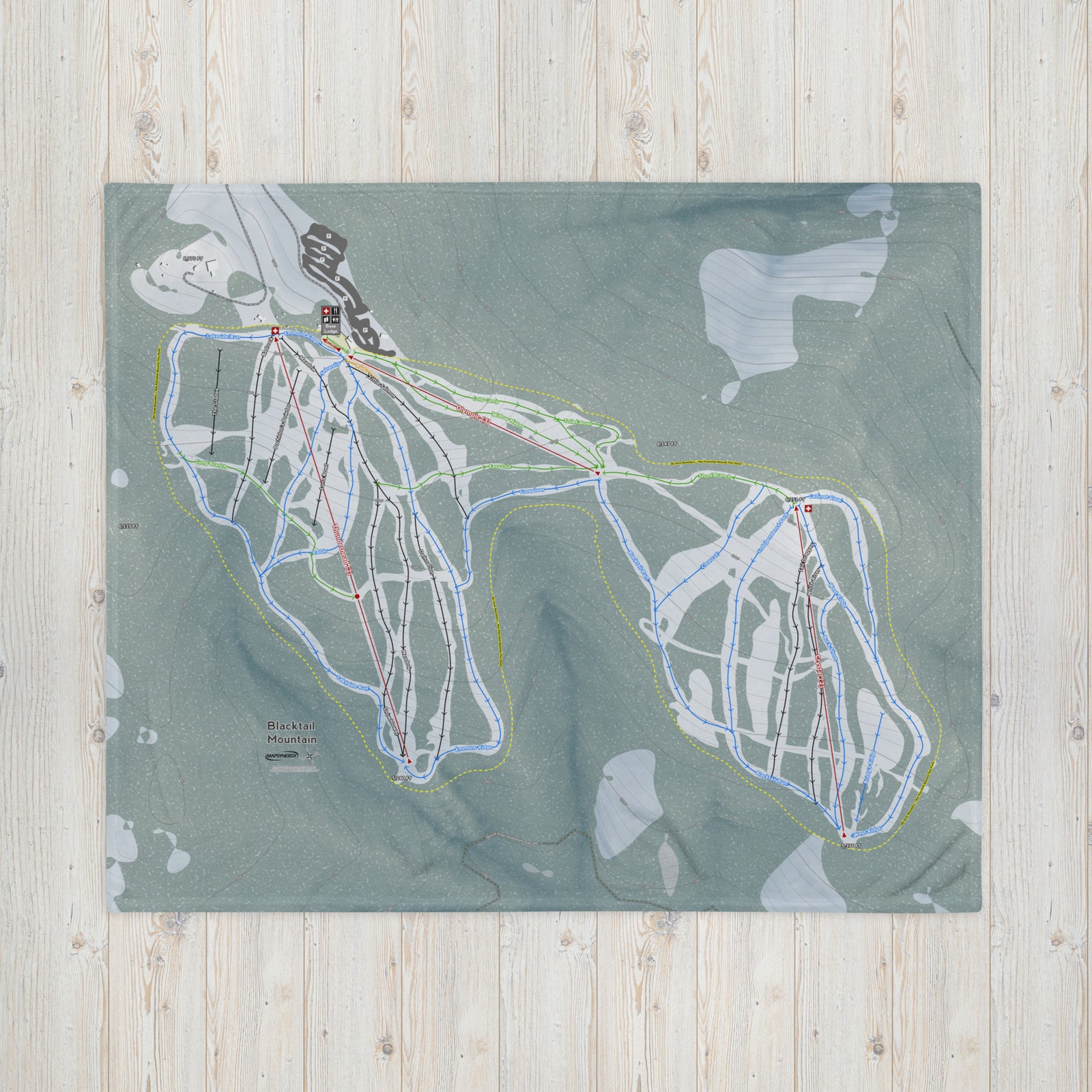 Blacktail Mountain, Montana Ski Resort Map Blanket