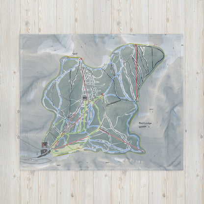 RED LODGE, MONTANA SKI RESORT MAP BLANKET - Powderaddicts