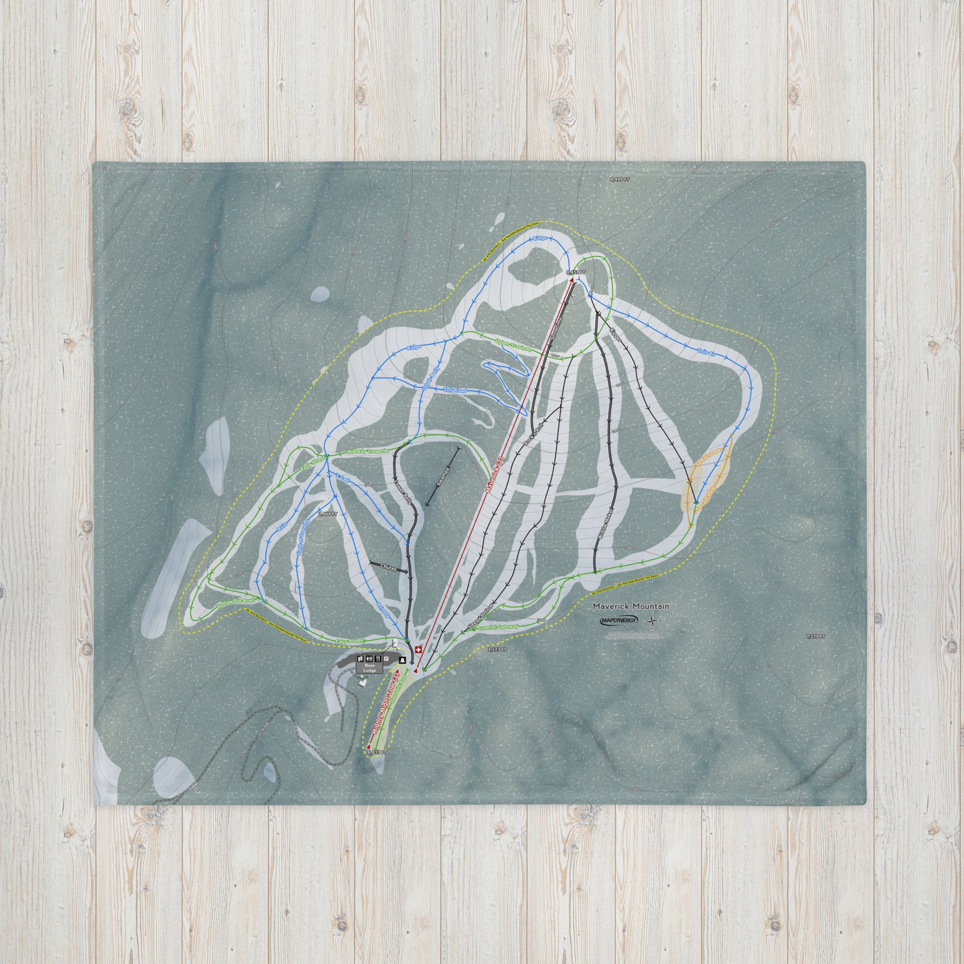 MAVERICK, MONTANA SKI RESORT MAP BLANKET - Powderaddicts