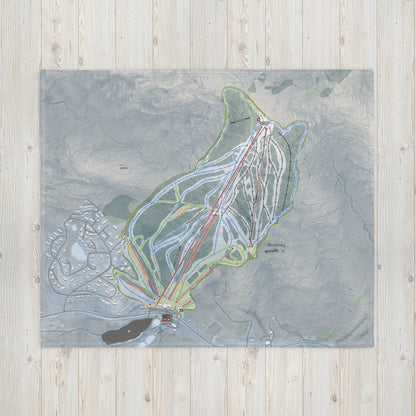 Bromley, Vermont Ski Resort Map Blanket - Powderaddicts