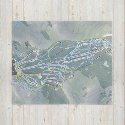 Pico Mountain, Vermont Ski resort Map Blanket - Powderaddicts
