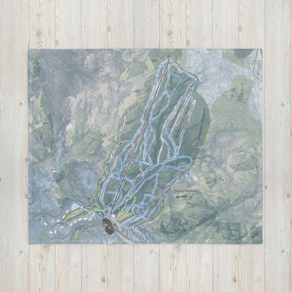 Tenney Mountain, New Hampshire Ski Resort Map Blanket - Powderaddicts