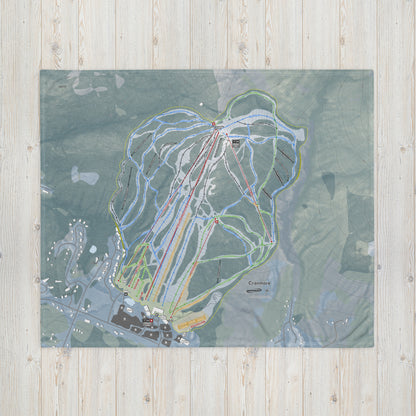 Cranmore Mountain, New Hampshire Ski Resort Map Blanket - Powderaddicts
