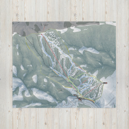 Diamond Peak, Nevada Ski Resort Map Blanket - Powderaddicts