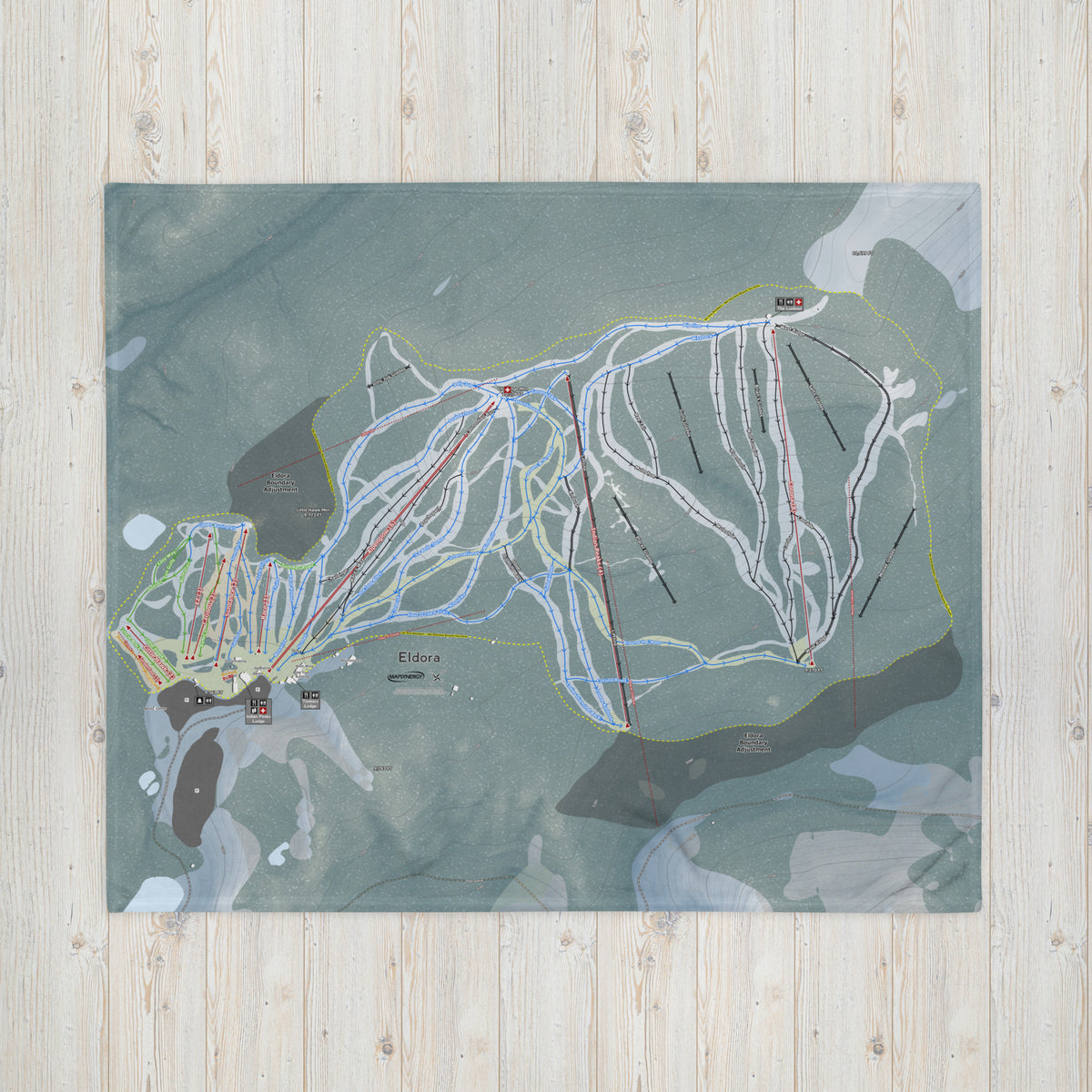 Eldora, Colorado Ski Resort Map Blanket