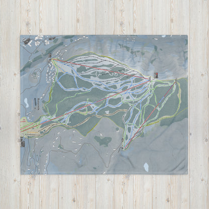 Buttermilk, Colorado Ski Resort Map Blanket - Powderaddicts