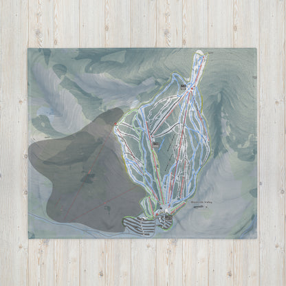 Waterville Valley, New Hampshire Ski Resort Map Blanket - Powderaddicts