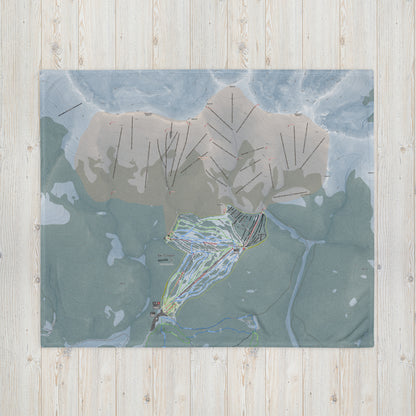 Ski Cooper, Colorado Ski Resort Map Blanket - Powderaddicts