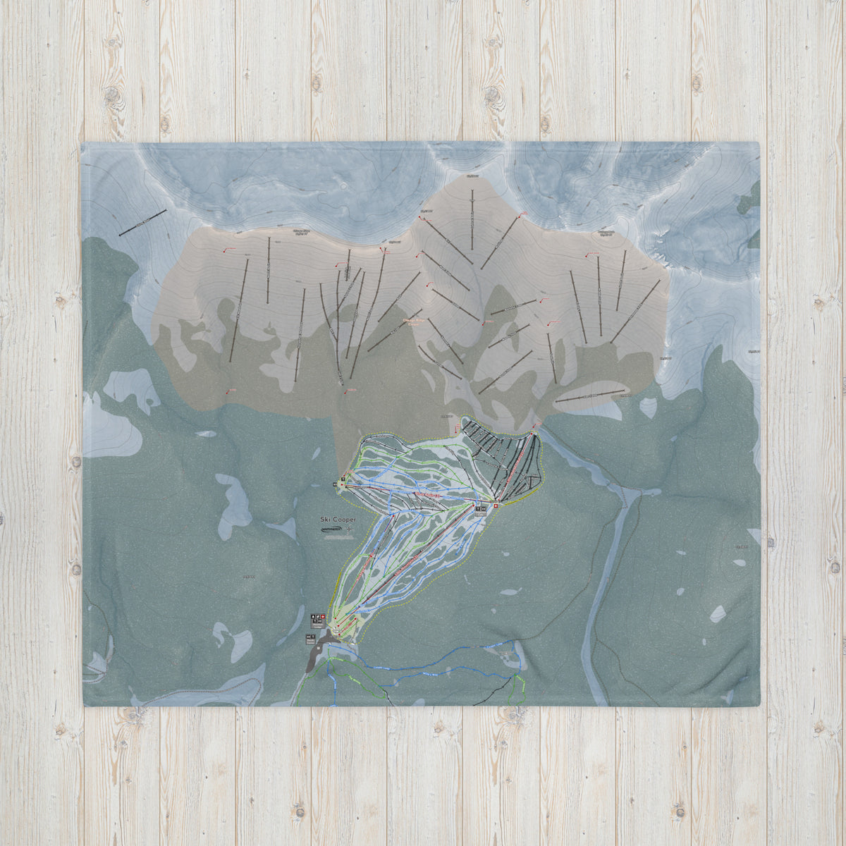 Ski Cooper, Colorado Ski Resort Map Blanket