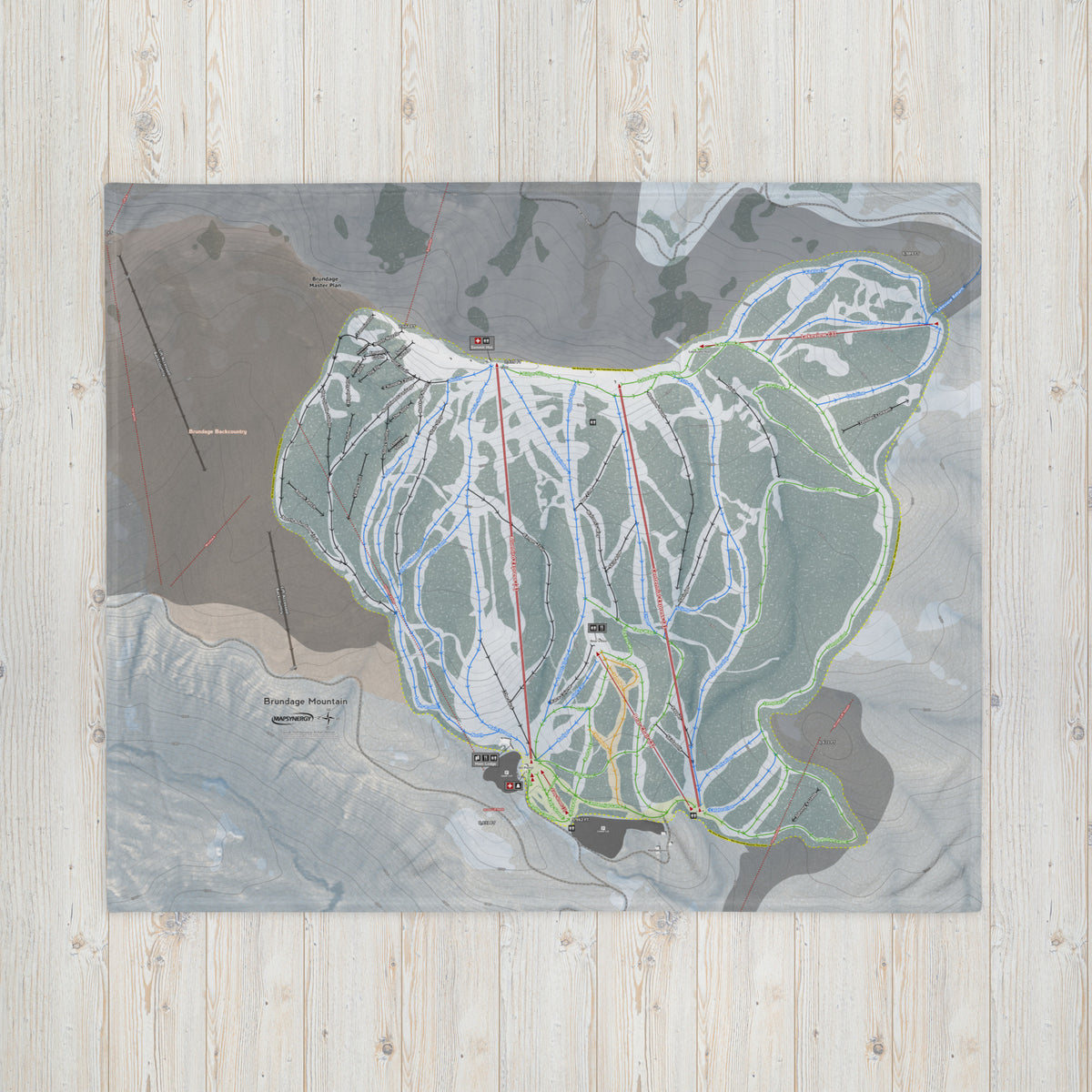 Brundage Mountain, Idaho Ski Resort Map Blanket