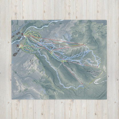 WHITEFACE, NEW YORK SKI RESORT MAP BLANKET - Powderaddicts