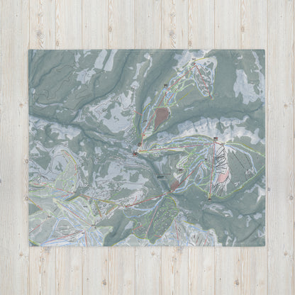 Yellowstone Club, Montana Ski Resort Map Blanket - Powderaddicts