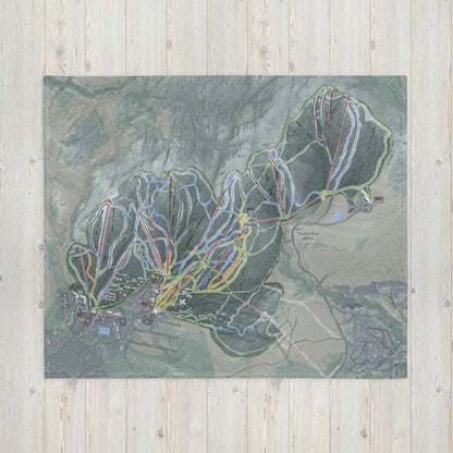 Sunday River, Maine Ski Resort Map blanket - Powderaddicts
