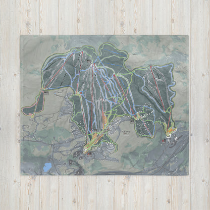 Okemo, Vermont Ski Resort Map blanket - Powderaddicts