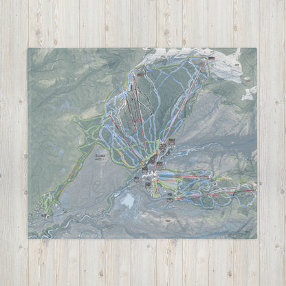 Stowe, Vermont Ski Resort Map Blanket - Powderaddicts