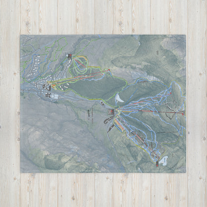 Smuggler's Notch, Vermont Ski Resort Map Blanket - Powderaddicts