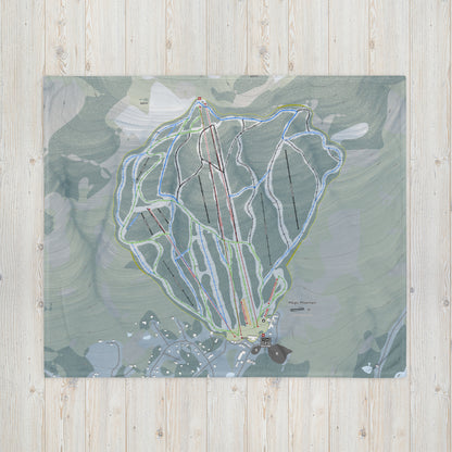 Magic Mountain, Vermont Ski Resort Map Blanket - Powderaddicts
