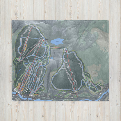 Loon Mountain, New Hampshire Ski Resort Map blanket - Powderaddicts