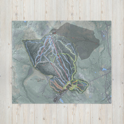 Mount Sunapee, New Hampshire Ski Resort Map blanket - Powderaddicts