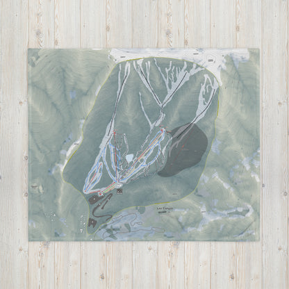 Lee Canyon, Nevada Ski Resort Map Blanket - Powderaddicts
