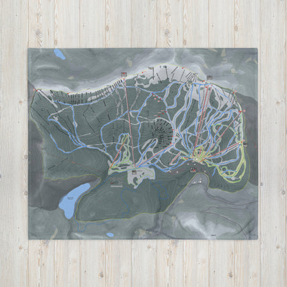 Wolf Creek, Colorado Ski Resort Map blanket - Powderaddicts