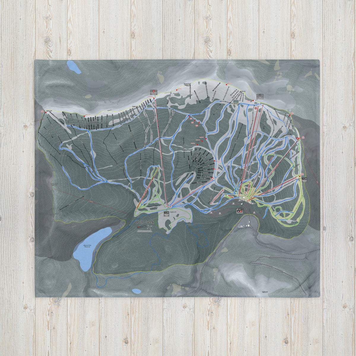 Wolf Creek, Colorado Ski Resort Map blanket