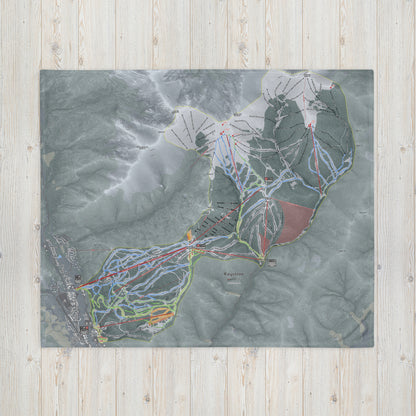 Keystone, Colorado Ski Resort Map blanket - Powderaddicts