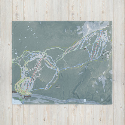 White Pass, Washington Ski Resort Map Blanket - Powderaddicts