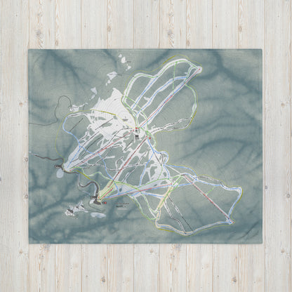 Mt. Spokane, Washington Ski Resort Map Blanket - Powderaddicts
