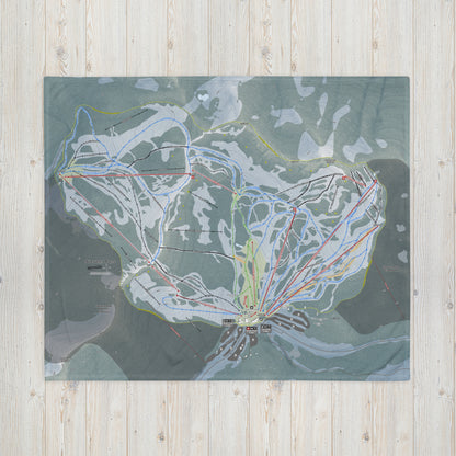 Stevens Pass, Washington Ski Resort Map Blanket - Powderaddicts