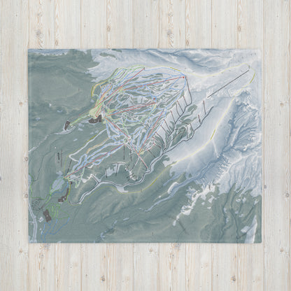 Mt Hood Meadows, Oregon Ski Resort Map Blanket - Powderaddicts