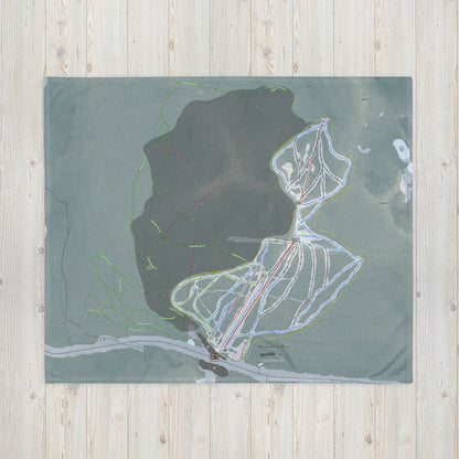 Willamette Pass, Oregon Ski Resort Map Blanket - Powderaddicts