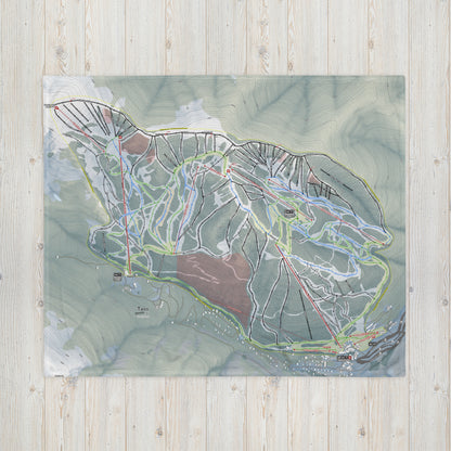 Taos, New Mexico Ski Resort Map Blanket - Powderaddicts