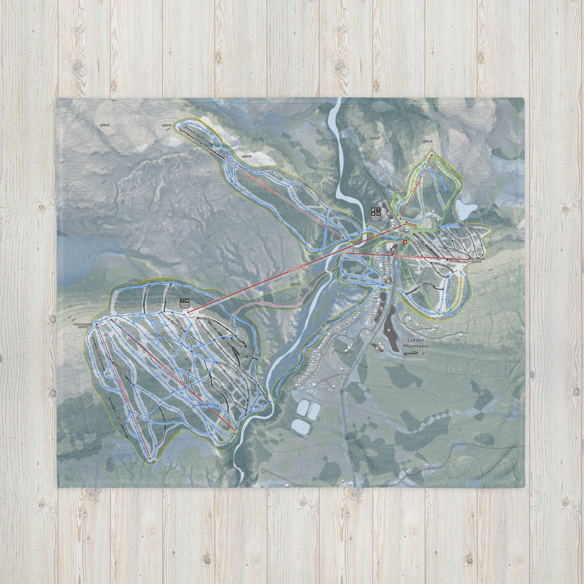 Lutsen Mountains, Minnesota Ski Resort Map Blanket