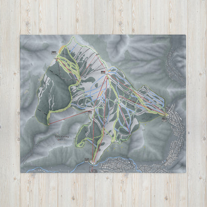 SUN VALLEY, IDAHO SKI RESORT MAP BLANKET - Powderaddicts