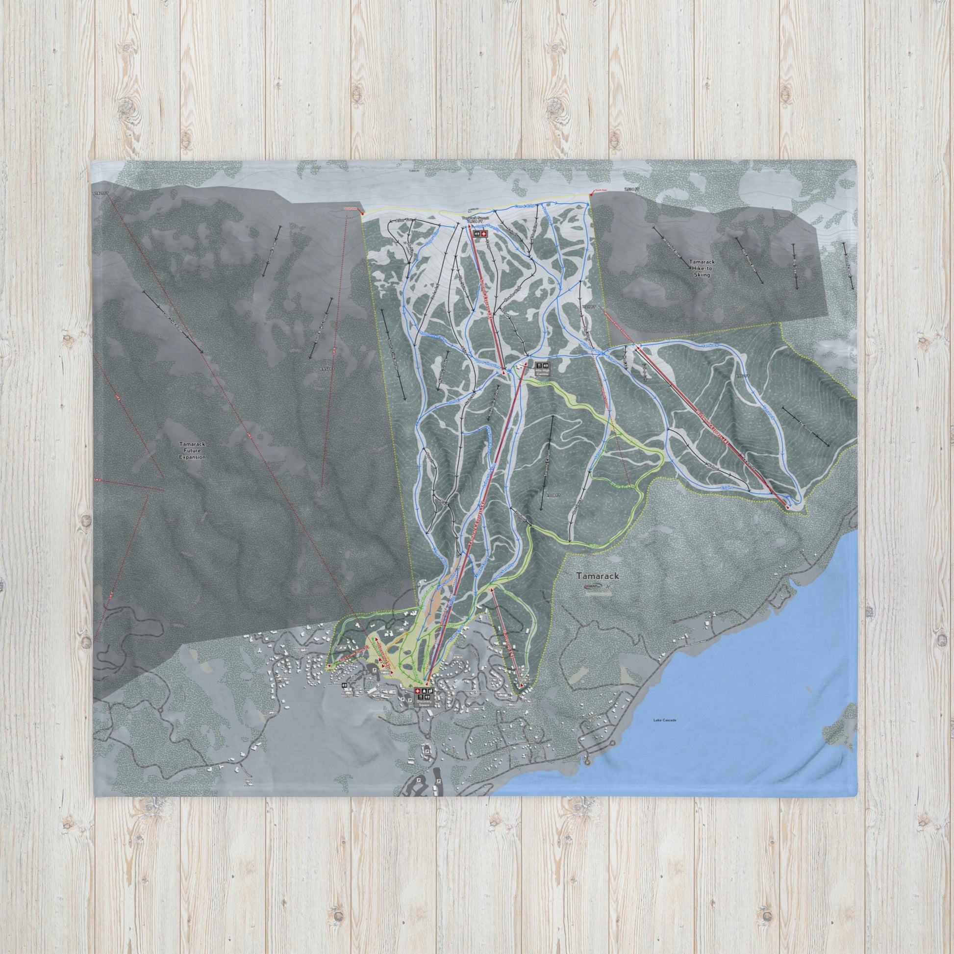TAMARACK, IDAHO SKI RESORT MAP BLANKET - Powderaddicts
