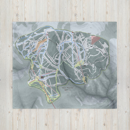 Silver Mountain, Idaho Ski Resort Map Blanket - Powderaddicts