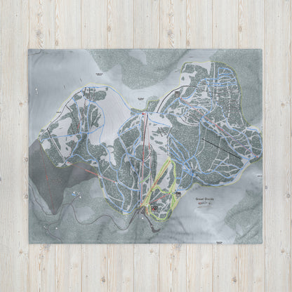 GREAT DIVIDE, MONTANA SKI RESORT MAP BLANKET - Powderaddicts